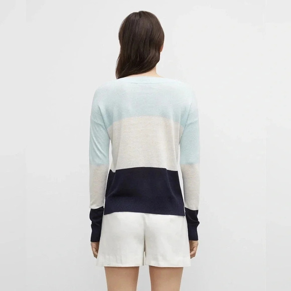 Club Monaco Striped Linen Boatneck Sweater - Picture 2 of 6